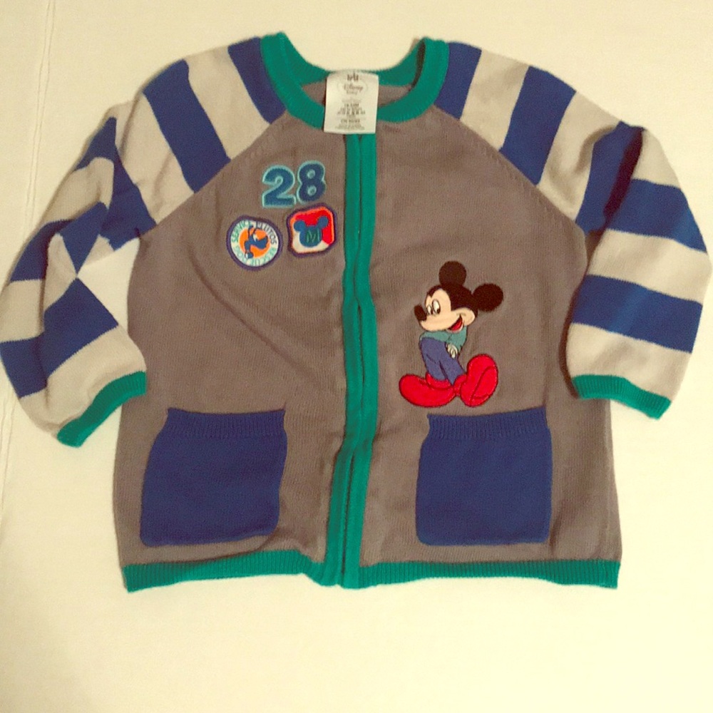 Disney store Mickey Mouse sweater 18-24 months EUC